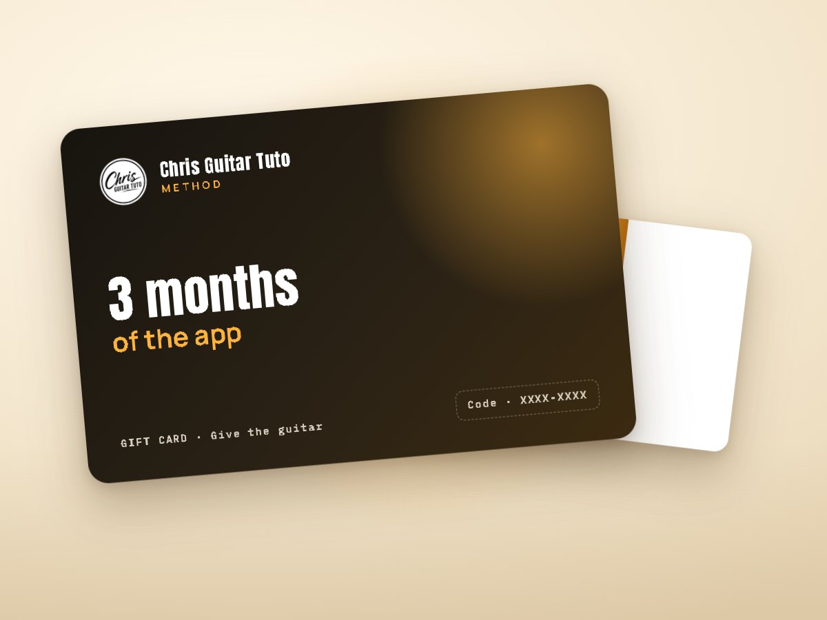 The gift card · 3 months