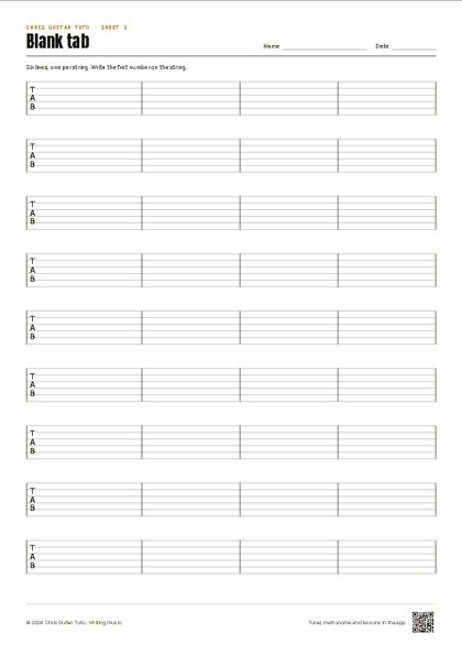 Blank tab