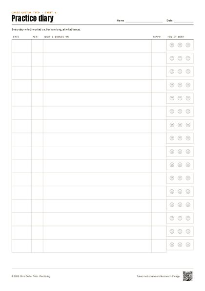 Practice diary
