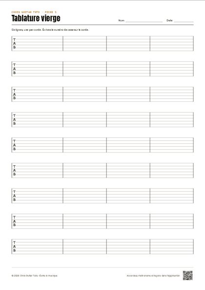 Tablature vierge