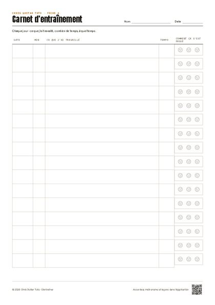 Carnet d’entraînement